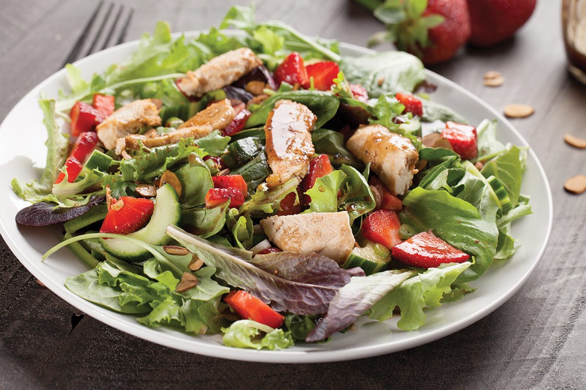 Grilled Chicken Salad with Honey Poppy Seed Dressing TheWineBuzz